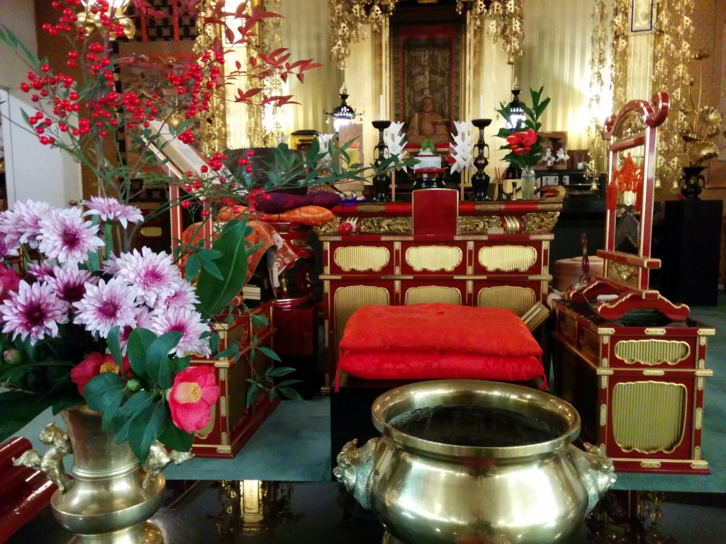 Sacramento Nichiren Buddhist Church altar on Jan. 3, 2016