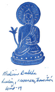 Medicine Buddha Carving Print by Ryusho Shonin